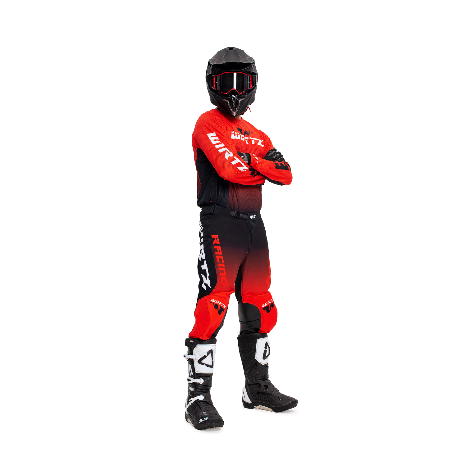 Conjunto de motocross Wirtz Elevate 2025 - Rojo