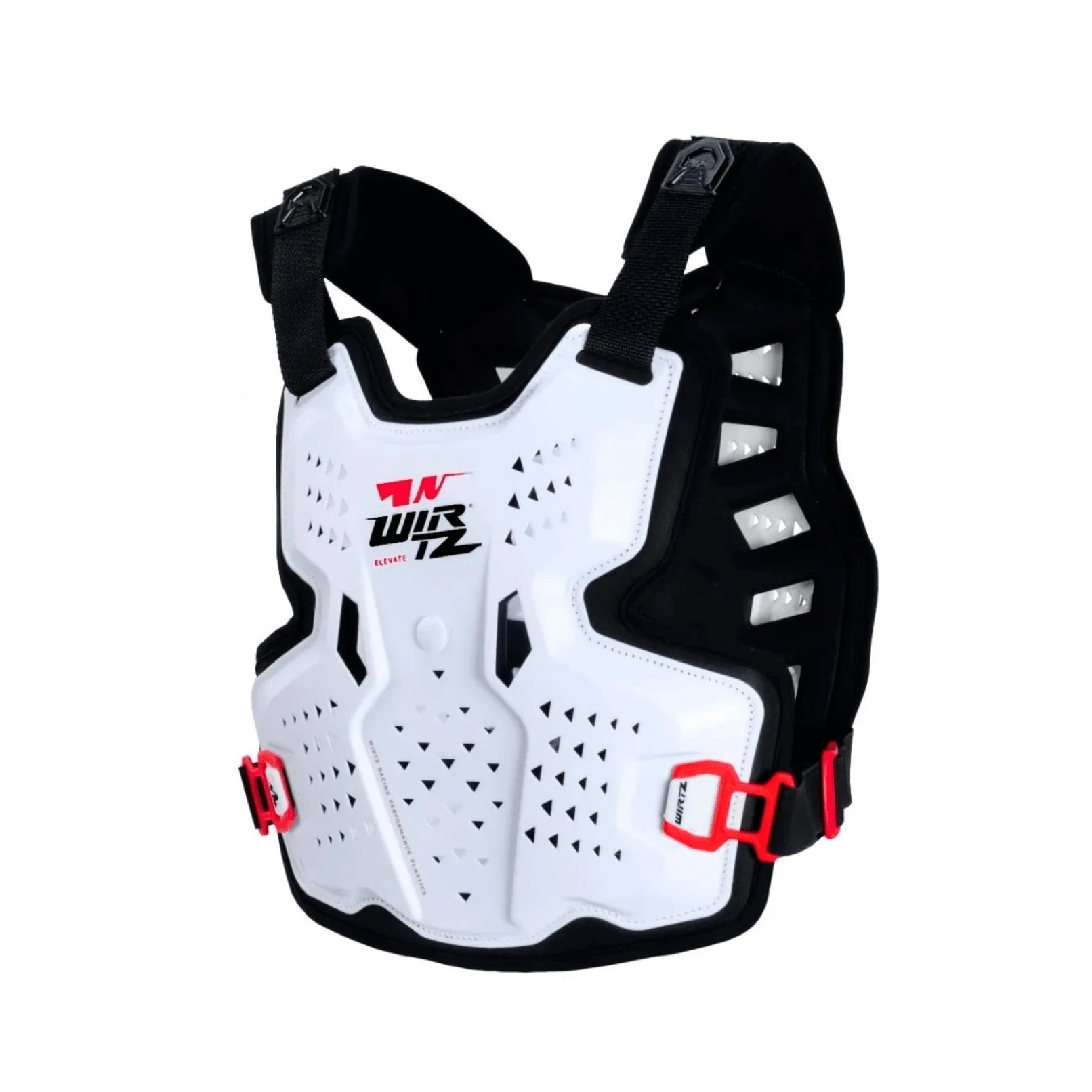 Pechera de Motocross y Enduro Elevate - Blanca y Roja