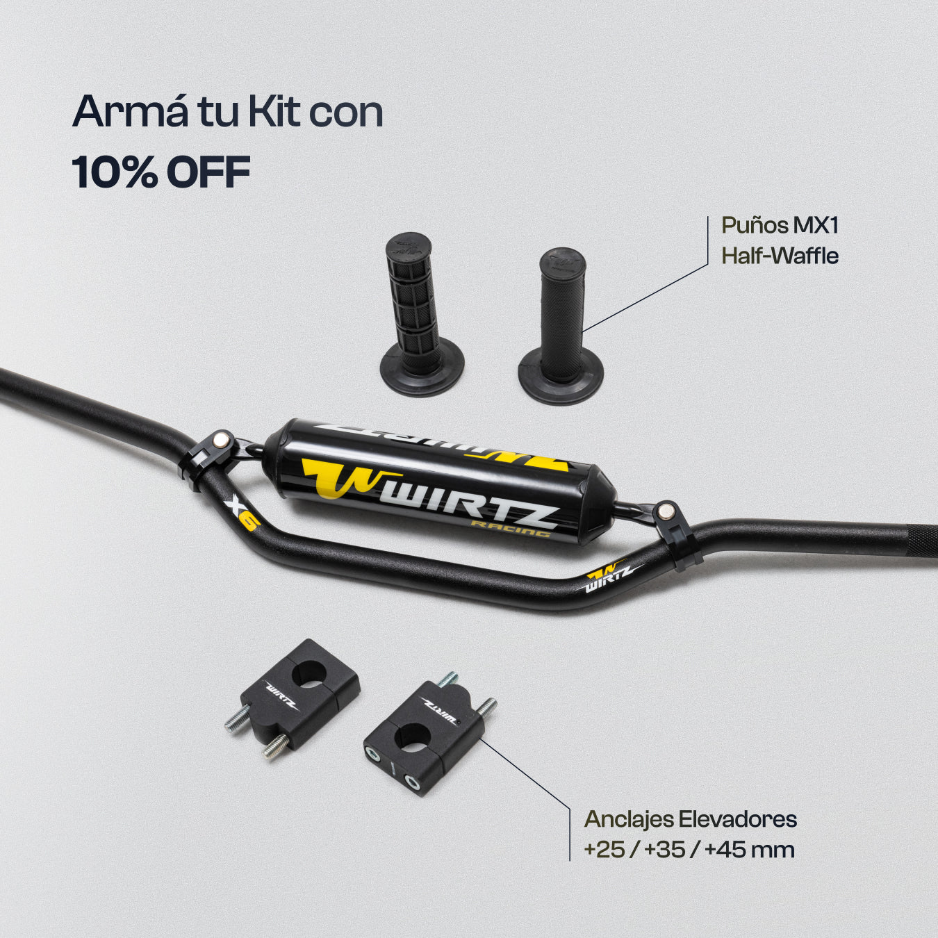 Manubrio Wirtz X6 de 22mm