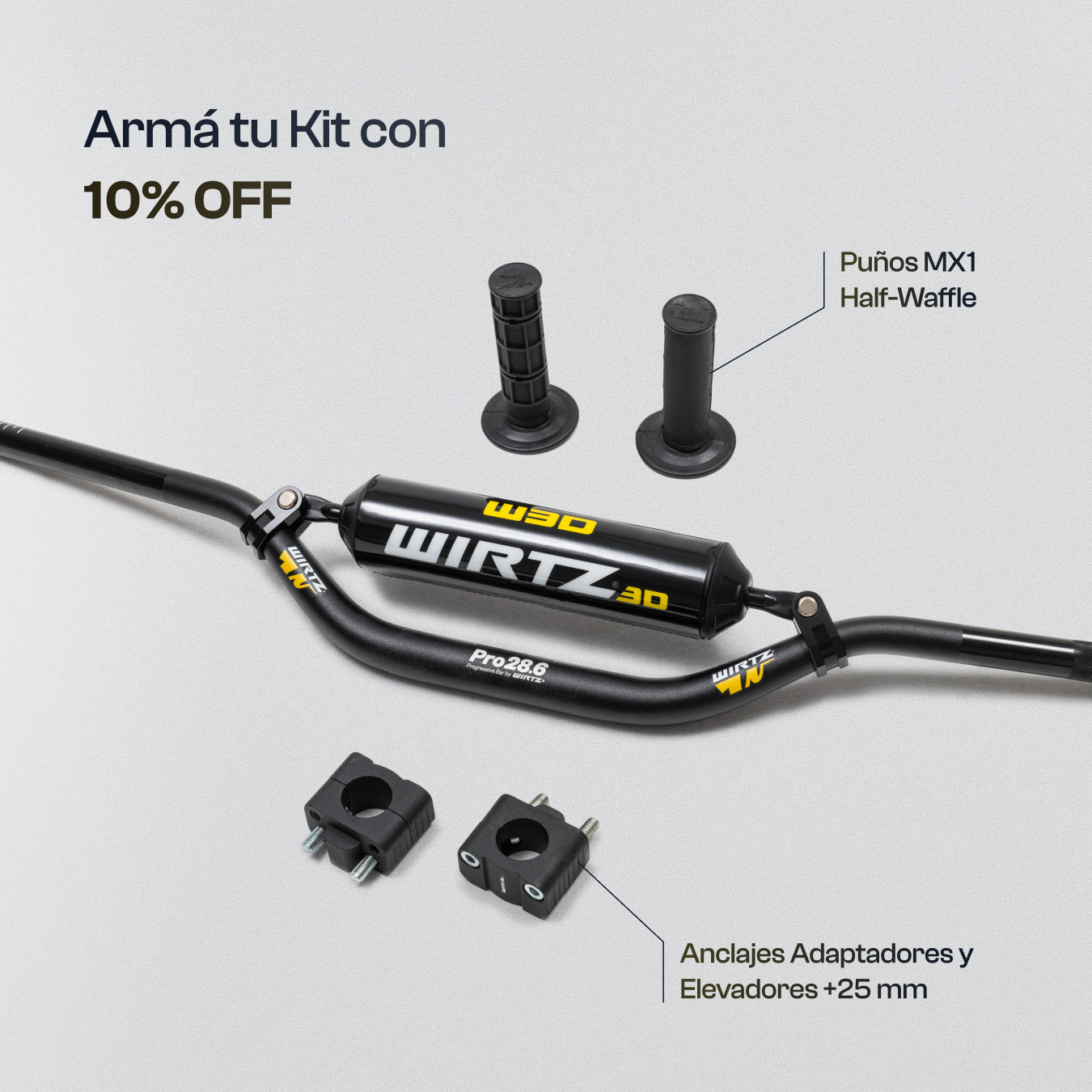 Manubrio Wirtz W3D de 28mm