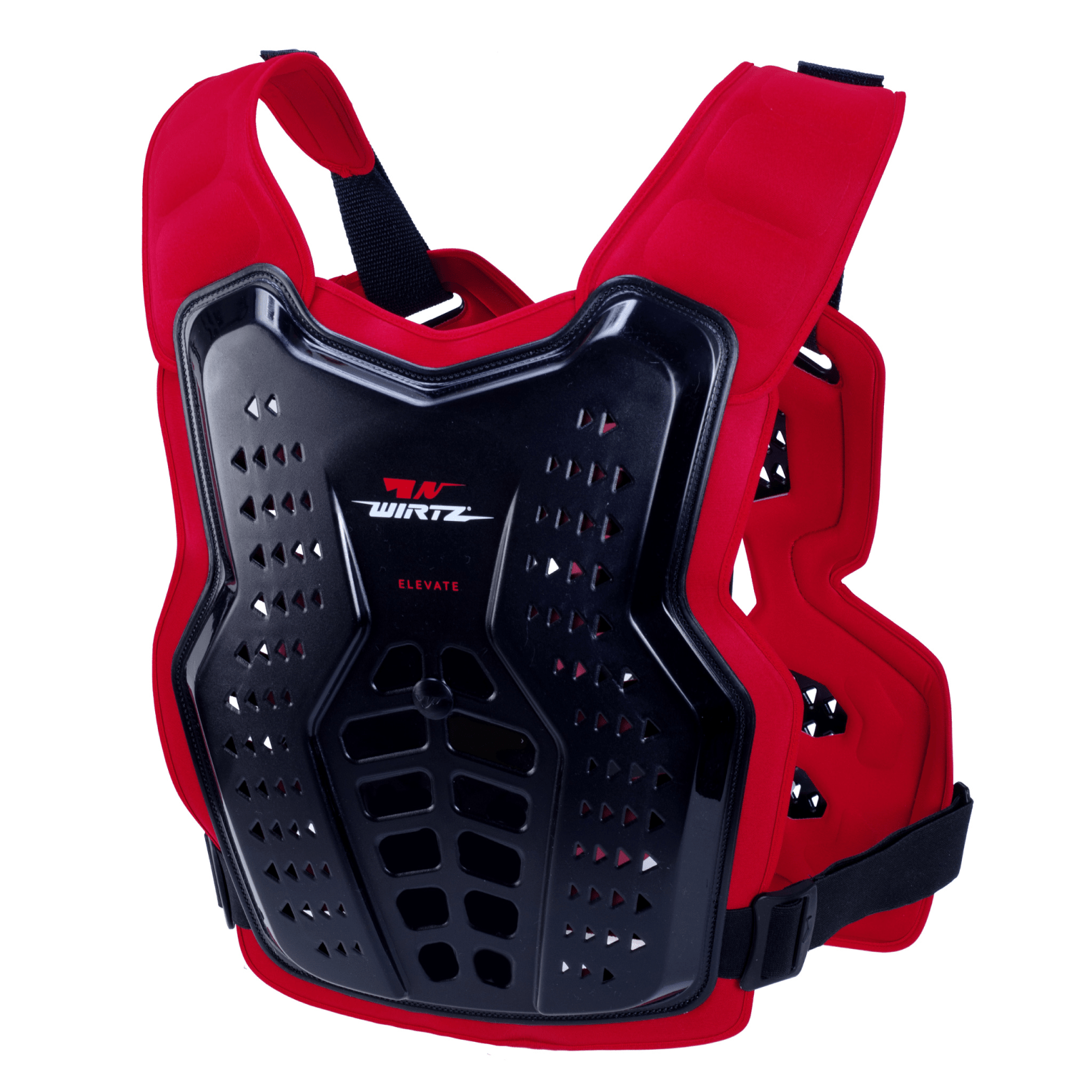 Pechera de Motocross y Enduro Elevate - Negra y Roja