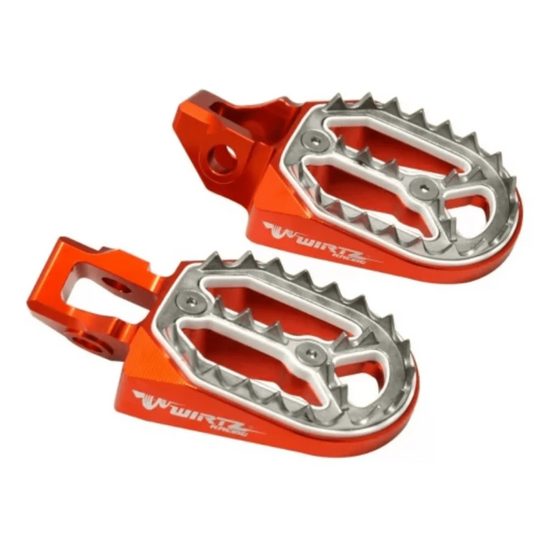 Pedalines Anchos Wirtz para KTM 85 SX, 125 SX, 150 SX, 250 SX, 250 SX-F, 450 SX-F, 150 EXC TPI, 250 EXC, 300 EXC, 250 EXC-F, 500 EXC-F