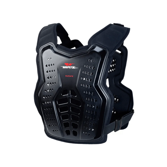 Pechera de Motocross y Enduro Elevate - Negra y Roja